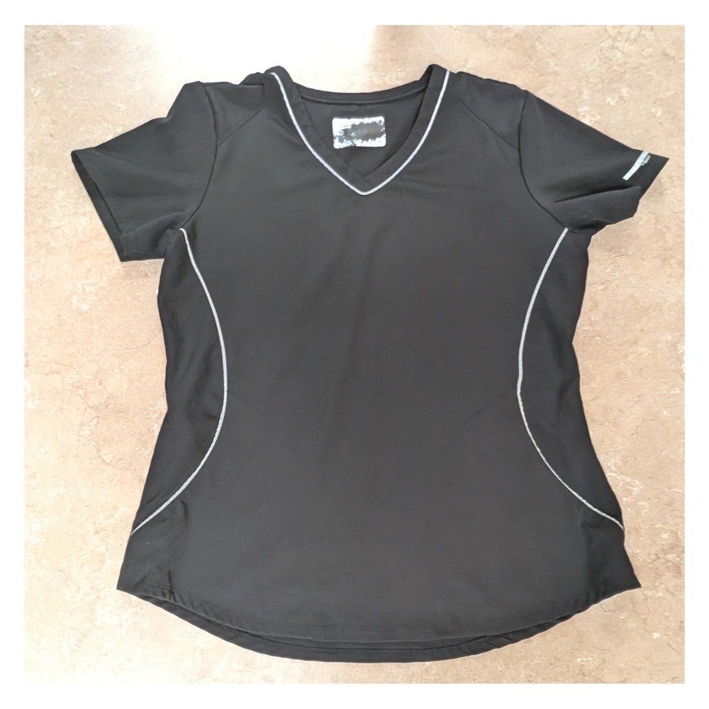 Skechers by Barco Women Scrub Top Bundle 2 L Black V-Neck Pocket Uniform Medical - Picture 3 of 9